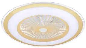 Milagro LED Stmievateľné stropné svietidlo s ventilátorom ZEPHYR LED/48W/230V zlatá + DO MI1978
