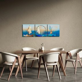 Obraz - Obraz krajiny, maľba (s hodinami) (90x30 cm)