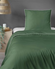 Dekorstudio Elegantné posteľné obliečky s lemovkou PURE v zelenej farbe