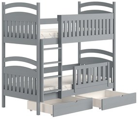 Poschodová posteľ Amely - 80x160 cm - šedá