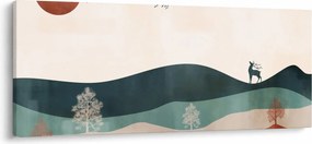 Obraz - Ilustrovaná krajina (120x50 cm)