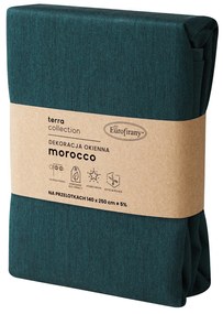 ZATEMŇOVACÍ ZÁVES NA KRÚŽKOCH TERRA COLLECTION MOROCCO 140X250 CM TYRKYSOVÁ