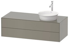 DURAVIT White Tulip závesná skrinka pod umývadlo na dosku vpravo, 2 zásuvky, 1300 x 550 x 408 mm, kameňovo šedá matná, WT4987R9292