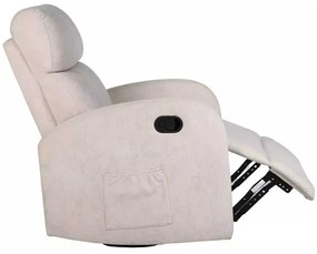 LuxuryForm DESIGN Televízne kreslo BRUNO otočné s polohovaním - béžové