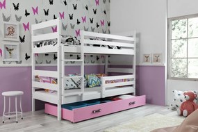 Poschodová posteľ ERIK 2 - 160x80cm - Biela - Ružová