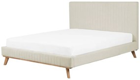 Ženilková čalúnená posteľ 160 x 200 cm béžová TALENCE Beliani
