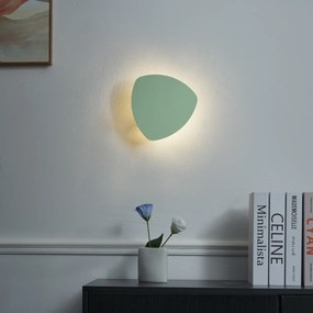 Dizajnové nástenné svietidlo zelené organické 20 cm 2-svetlá - Pulley