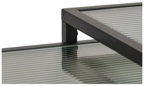 Čierne sklenené konferenčné stolíky v súprave 2 ks 60x60 cm Bronco – Unique Furniture