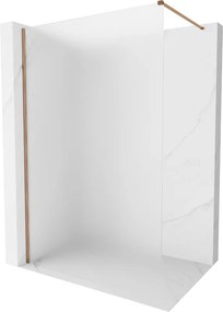 Mexen, Mexen Kioto-X sprchová stena 80 x 200 cm, matná 10 mm, ružové zlato - 800-080-101-60-30-X