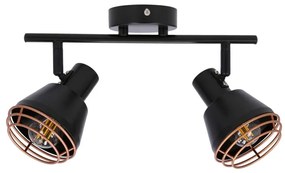 Nástenné bodové svietidlo NERIA 2xE14/40W/230V čierna/medená
