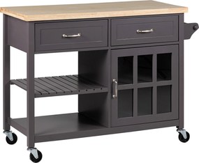 XXXLutz SERVÍROVACÍ VOZÍK, sivá, prírodná farba, 117/86/48 cm Livetastic - Barový nábytok - 007968030601