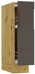 Kuchynská skrinka Cosmo Isabel D20 Cargo+Kôš Mocca Grey/Dub Artisan