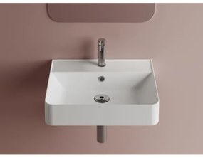 Sapho - Závesné umývadlo 50x40 cm liaty mramor/biela