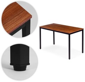 Kuchynský stôl hnedý 120 x 60 cm – univerzálny stôl pre 4–5 osôb