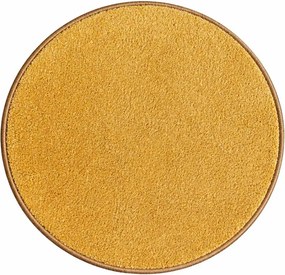Vopi, Kusový koberec Eton Exklusive žltý kruh, 120x120 (priemer) kruh, žltá, obývacia izba