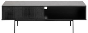 Čierny TV stolík v dekore jaseňa 140x45 cm Angus – Actona