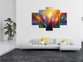 Obraz - Abstrakcia kvetov (150x105 cm)