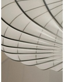 Biele závesné svietidlo s textilným tienidlom ø 52 cm Mellow – Candellux Lighting