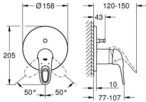 GROHE Eurostyle - Páková batéria s 2-smerovým prepínačom, mesačná biela 24049LS3