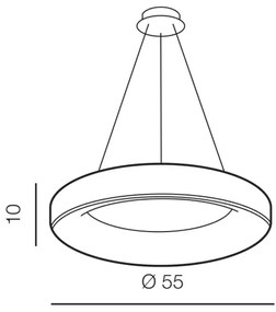LED svietidlo Sovana 55 CCT čierne s diaľkovým ovládačom