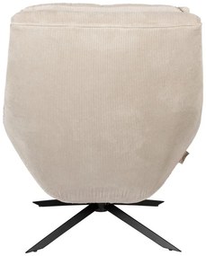 Biele zamatové kreslo Vince – Dutchbone