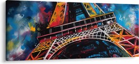 Obraz - Maľba Eiffelovej veže II. (120x50 cm)