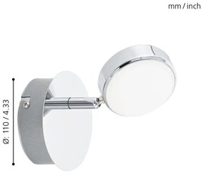 Eglo 95628 - LED Bodové svietidlo SALTO 1xLED/5,4W/230V