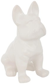 Dekoračná soška Dog1, 12x23,5x17,9 cm, biela