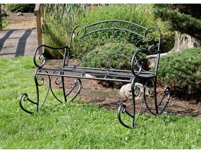 Čierna kovová záhradná lavica Dares - Garden Pleasure