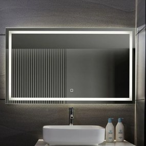 AQUAMARIN kúpeľňové zrkadlo s LED osvetlením, 120 x 70 cm