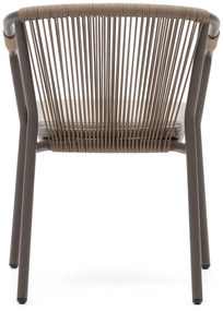 Béžová kovová záhradná stolička Xelida - Kave Home