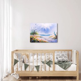 Obraz - Romantická pláž, olejomaľba (70x50 cm)