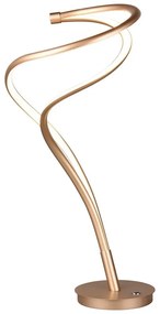 LED stolová lampa s kovovým tienidlom v zlatej farbe (výška 56 cm) Nala – Trio Select