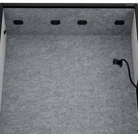 Sally 1150mm korpus Czarny - siedzisko Szary