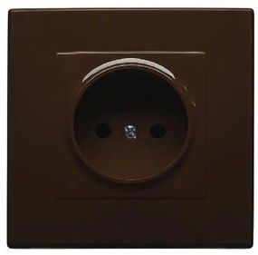 Zásuvka bez uzemnenia (hnedá)  GP-1