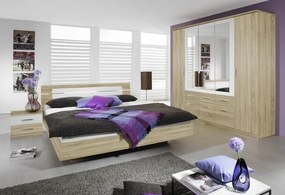 Šatníková skriňa Burano, 225 cm, dub sonoma/biela