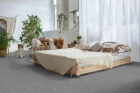 ITC, Koberec metráž Merit new 6793, na mieru, šíře 4m, šedá, ab (mriežka), chodba / predsieň