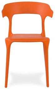 Dekorstudio Plastová stolička na terasu ULME oranžová