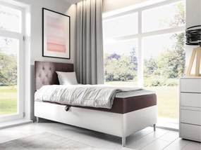Kontinentálna posteľ Junior Gerdise 1, Strana: ľavá, Rozmer postele: 80x200, Dostupné poťahy: ekokoža Soft 017 (biela) + Fresh 09
