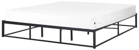 Kovová posteľ 180 x 200 cm čierna VIRY Beliani