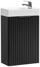 Závesná skrinka Casad Vedea so zápustným umývadlom 40 cm čierna