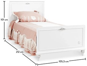 Detská posteľ 100x200cm Ema - biela