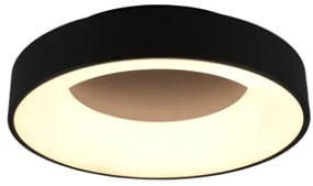 GIRONA S | Stropne prisadené okrúhle čierne LED svietidlo