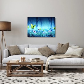 Sklenený obraz - Mystická lesná čistina (70x50 cm)
