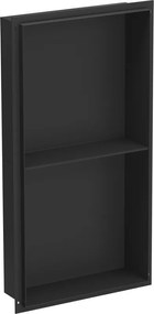 Mexen X-Wall-NR zapustená polica bez obruby s poličkou 60 x 30 cm, Čierna - 1971603010S