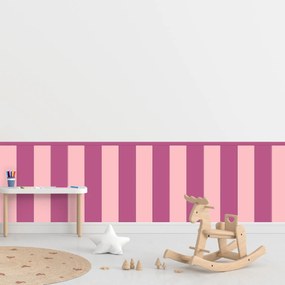 PIPPER. Textilná samolepiaca tapeta - Obdĺžnik - Cukríkovo ružová farba Farba: Kombinácia, Veľkosť: 60 cm