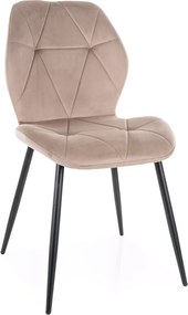 SI Stolička Rick Velvet tmavá béžová