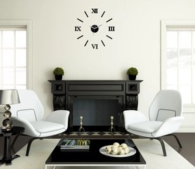 Nástěnné samolepící hodiny Numero 49 cm černé