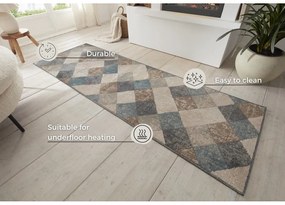 Modrý/béžový behúň 80x200 cm Terrain – Hanse Home
