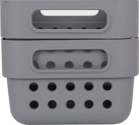 Sada 2 košíkov na organizáciu, organizéry do zásuvky KOLE 24 x 7,5 cm - sivý